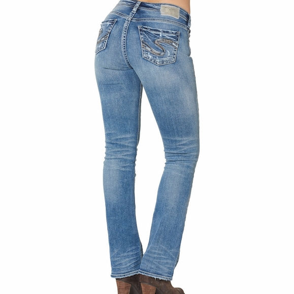 Silver Suki High Waisted Bootcut Jeans Stretchy Light Wash Plus Size Western